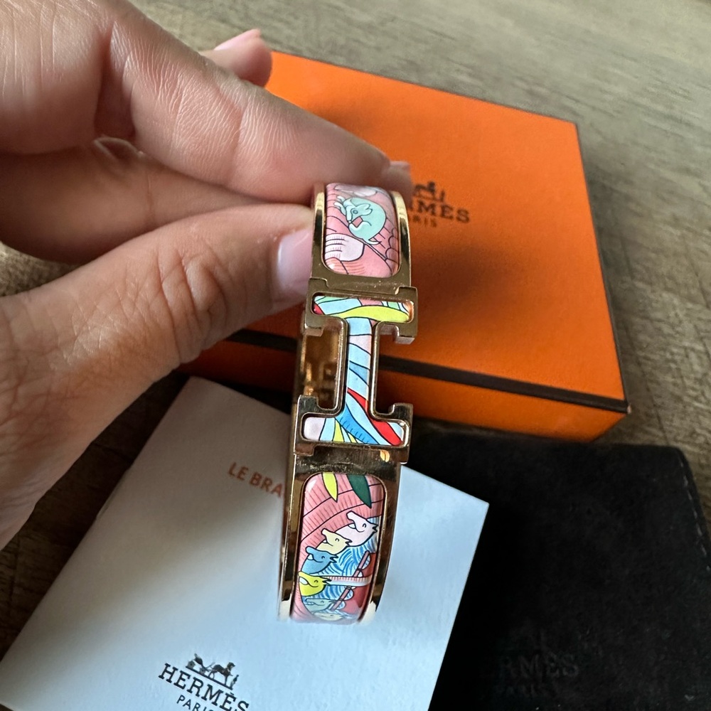 Authentic Hermes Clic Clac in Rosegold Limited Edition